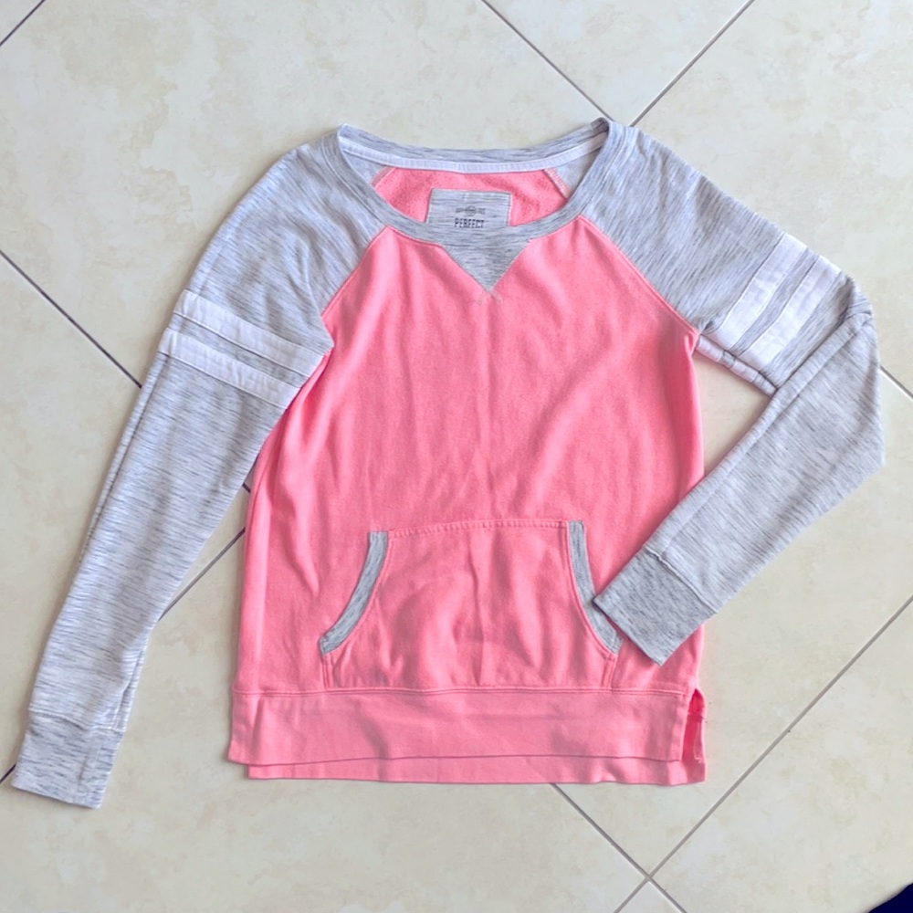 Pink and grey sweatshirt